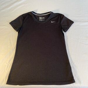 Nike Woman’s Charcoal Dri-FIT athletic t shirt size Small
